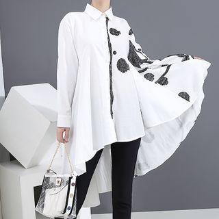 Printed Asymmetric Shirt