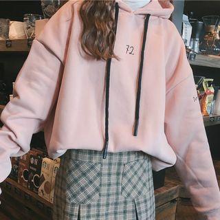 Embroidered Hoodie Pink - One Size