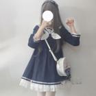 Sailor Collar Frilled Trim Lolita Dress