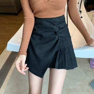Knot Asymmetric Mini Skirt