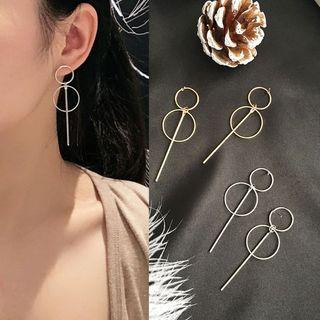 Alloy Hoop & Bar Dangle Earring