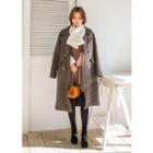Tall Size Double-breasted Wool Blend Coat