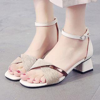 Open Toe Mid-heel Sandals