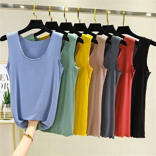 Plain Tank Top / Wide Leg Shorts / Set