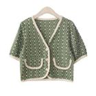 V-neck Floral Button-up Top