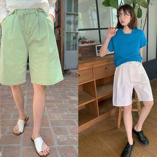 Color Wash Bermuda Shorts