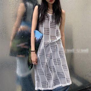 Pointelle Knit Tank Dress