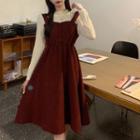 Inset Waffle Top Sleeveless Dress