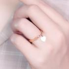 Chain Heart Ring Rose Gold - One Size