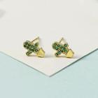 Cactus Ear Stud 1 Pair - Gold - One Size