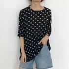Dot Printed Short-sleeve T-shirt