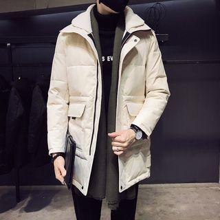 Lettering Padded Zip Coat