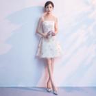 Sequined Spaghetti Strap A-line Cocktail Dress