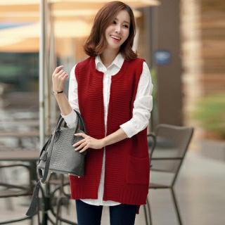 Open-front Knit Vest