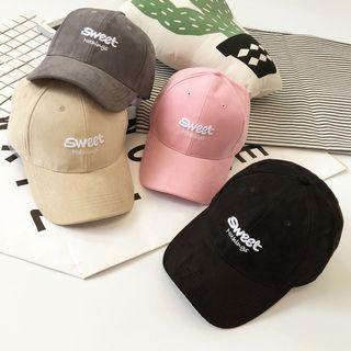 Faux Suede Letter Baseball Cap