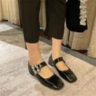 Square Toe Rhinestone Mary Jane Shoes