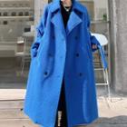 Double Breasted Long Coat With Sash