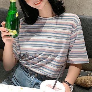 Short-sleeve Stripped T-shirt