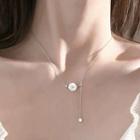 925 Sterling Silver Shell Daisy Pendant Necklace As Shown In Figure - One Size