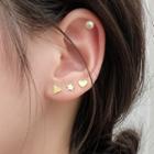 3 Pair Set: Non-matching 925 Sterling Silver / Faux Pearl Earring (assorted Designs)
