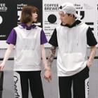 Couple Matching Short-sleeve Hoodie / Lettering Sweatpants