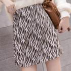 Mini Zebra Print A-line Skirt
