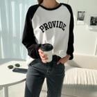 Provide Printed Raglan-sleeve T-shirt Black - One Size