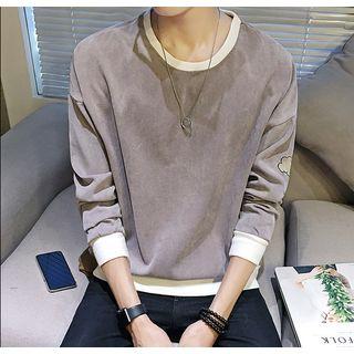 Cloud Embroidered Corduroy Pullover