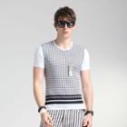Short-sleeve Silk Patterned T-shirt