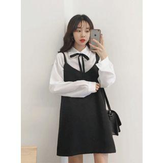 Sweetheart-neckline Pinafore Dress