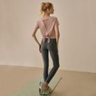 Set: Open-back Sports Top + High Waist Yoga Pants