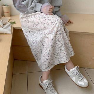 Spaghetti-strap A-line Long Floral Dress