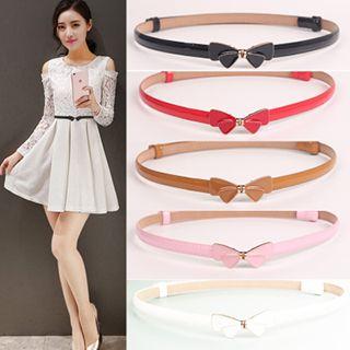 Patent Bow Belt