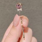 Lollipop Faux Crystal Alloy Hair Pin Ly763 - 1 Pc - Gold - One Size