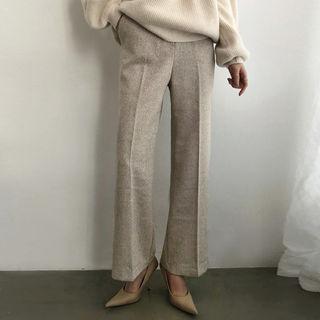 Herringbone Wool Blend Dress Pants