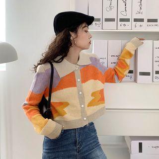 Jacquard Cardigan Tangerine - One Size