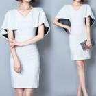Frilled Short-sleeve Minidress