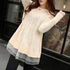 Organza Hem Knit Sweater