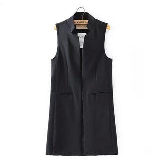 Sleeveless Zip-up A-line Dress