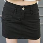 Pocket-detail Inset Inner Shorts Mini Skirt