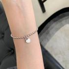 Lock Pendant Sterling Silver Bracelet Sl0700 - Silver - One Size