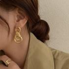 Alloy Geometric Dangle Earring 1 Pair - Dark Gold - One Size
