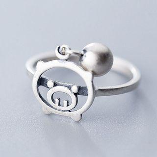 925 Sterling Silver Pig Ring S925 Silver - Ring - Silver - One Size