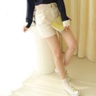 High-waist Button-detail Shorts