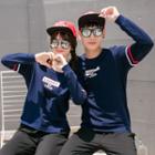 Couple Matching Printed Pullover / Lettering Sweatpants