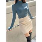 Woolen H-line Miniskirt (4 Colors)