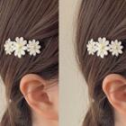 Flower Rhinestone / Faux Pearl Hair Clip