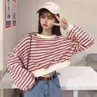 Striped Crop Pullover