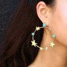 Turquoise & Star Hoop Earring