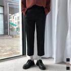 Cropped Straight-cut Cotton Pants